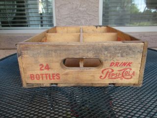1963 Pepsi Bottle Wooden Crate,  Wood Soda Box,  Jonesboro Arkansas AR 5