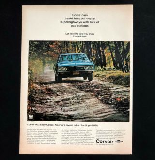 1967 Chevrolet Corvair 500 Sport Advertisement Chevy Car Vintage Photo Print Ad