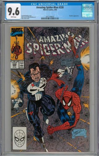 Spider - Man 330 Cgc 9.  6 Nm,  Punisher Appearance White Pages