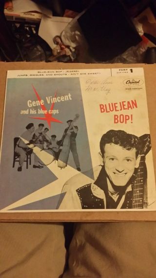 Gene Vincent & His Blue Caps " Bluejean Bop " 1957 Capitol Eap 1 - 764 Rockabilly Ep
