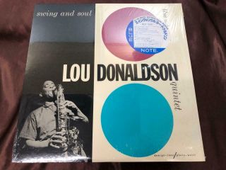 LOU DONALDSON SWING AND SOUL BLUE NOTE BNST 1566 STICKER SHRINK STEREO JAPAN LP 6