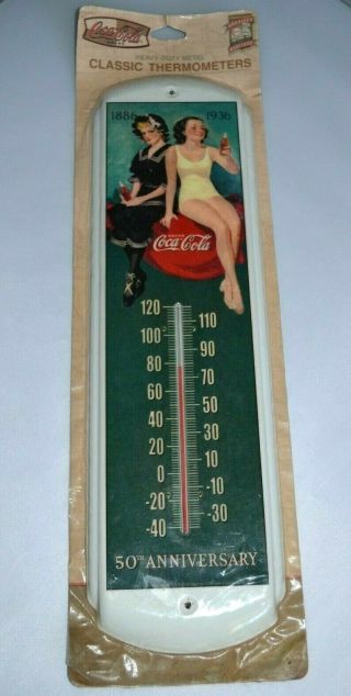 50th Anniversary Coca - Cola Classic Thermometer /
