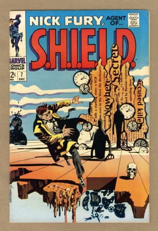 Nick Fury Agent Of Shield (1st Series) 7 1968 Vg/fn 5.  0