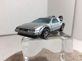 Vintage Hot Wheels " Back To The Future " Silver Deloreon Vehicle Time Machine Car