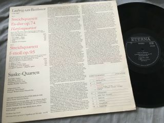 ETERNA SUSKE QUARTET Beethoven String Quartets Op.  74,  Op.  95 ED1 STEREO BS 826862 5