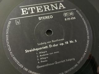 ETERNA GEWANDHAUS QUARTET SUSKE Beethoven String Quartets ED1 STEREO BS 825656 2