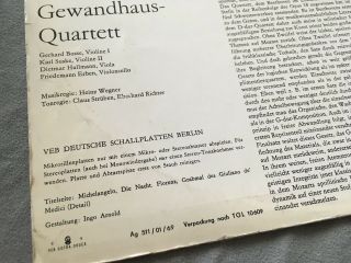 ETERNA GEWANDHAUS QUARTET SUSKE Beethoven String Quartets ED1 STEREO BS 825656 5
