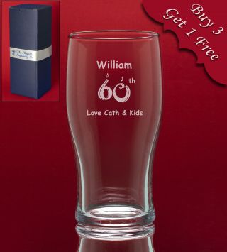Personalised Engraved Pint Glass - Any Message/Image - Weddings Birthday Stag Usher 5