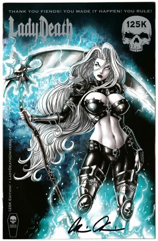 Lady Death Fantasies 1 125k Edition Signed By Pulido (coffin,  2016) Nm
