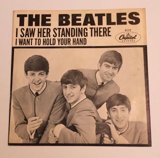 Nm 1964 The Beatles / Straight Top Picture Sleeve / I Want To Hold Your Hand