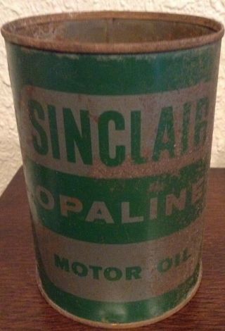 Vintage Sinclair Opaline Motor Oil Can