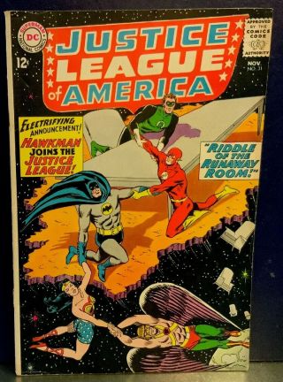 Justice League Of America 31,  Hawkman Joins 1964 Dc