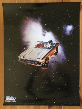 Heavy Metal Scottish Movie Poster 1981 Corvette Space Soft Landing 18x24 Vintage