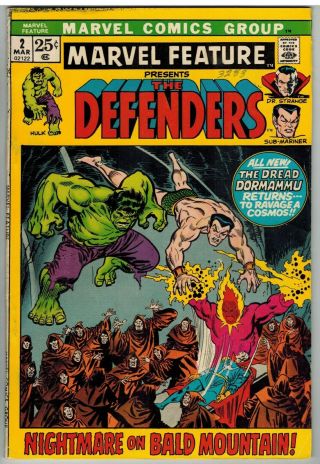 Marvel Feature 2 1972 2nd Appearance Defenders Bronze Age Giant