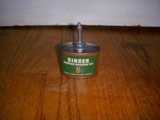Small Antique Singer Sewing Machine Oil Can Oiler 2