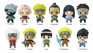 Hot Naruto Authentic 3d Figural Collectible Keyring Keychain Blind Bag - - 1 Pc