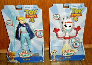 Toy Story 4 Bo Peep & Forky True Talkers Action Doll Figure 15 Sounds Phrases