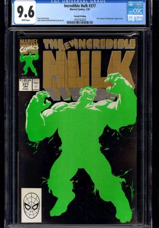 Incredible Hulk 377 2nd Print Cgc 9.  6 Wp 1st Professor Hulk