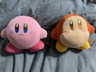 Kirby & Waddle Dee Plush Set Japan Nwt Nintendo Yarn 7 Inch Plushie