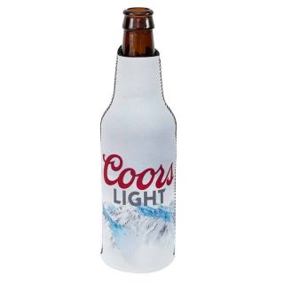 Coors Light Mountain Bottle Suit Hugger Koozie Gray Beer Coozie