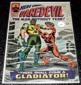 Daredevil 18 (5.  0) Origin & 1st App Gladiator - Marvel Comics 1964 Series