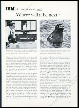 1962 Ibm 7090 Computer Nasa Project Mercury Spacecraft Photo Vintage Print Ad