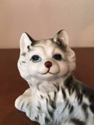 Vintage Fine Bone China Persian Cat Figurine Made in Taiwan Sticker 5
