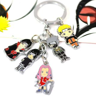 Anime Naruto Sakura Kakashi Itachi Pendant Keychain Cosplay Charm Keyring Gift