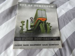 Rare 1936 Oliver Row - Crop 70 Tractor Sales Brochure - Out Of Tomorrow