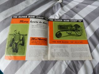RARE 1936 OLIVER ROW - CROP 70 TRACTOR SALES BROCHURE - OUT OF TOMORROW 3