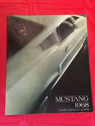 1968 Ford " Mustang " Car Dealer Sales Brochure