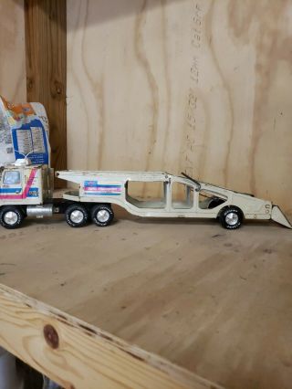 Vintage Nylint " The Rig " Auto Transport Pressed Steel Toy Truck Gmc Astro 95
