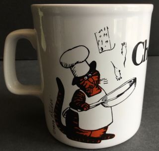 Vintage 1979 B Kliban Kiln Craft Chef Cat Coffee Mug -