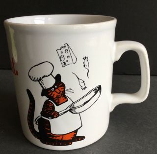 Vintage 1979 B Kliban Kiln Craft Chef Cat Coffee Mug - 3