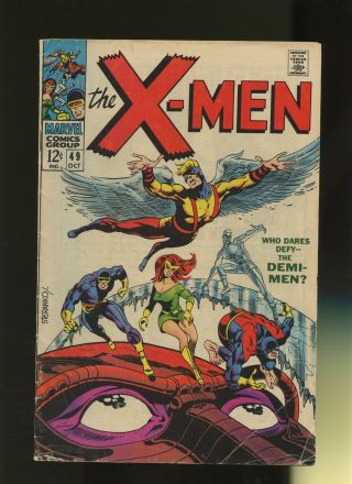 X - Men 49 Vg/fn 5.  0 1 Book Marvel 1st Nesneri & Demi - Men 1968 Steranko