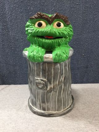 Oscar The Grinch Cookie Jar Vintage 70s Sesame Street