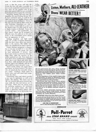 1941 Poll Parrot & Star Brand Leather Shoes Print Ad