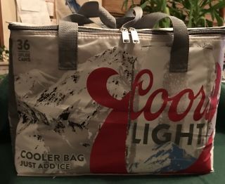 Coors Light Silver Bullet Collapsible Insulated Soft Sided Cooler Bag 36 Cans