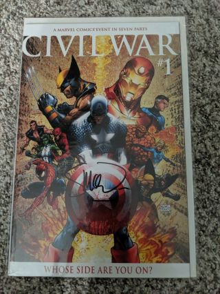 Civil War 1 Michael Turner Variant Signed By Steve Mcniven
