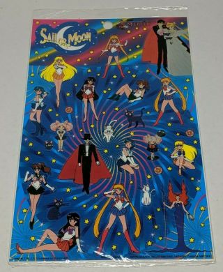 Vintage Sailor Moon Sticker 1998 N.  T.  /k.  Topps Merlin Cartoon Stickers Sheet