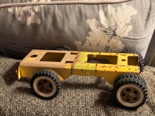 Tonka Vintage Chassis With White Wall Tires 1960s Yellow Truck