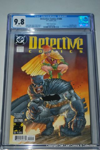 Detective 1000 Comic Book 2019 Cgc 9.  8 Nm/mt Frank Miller Variant Cover