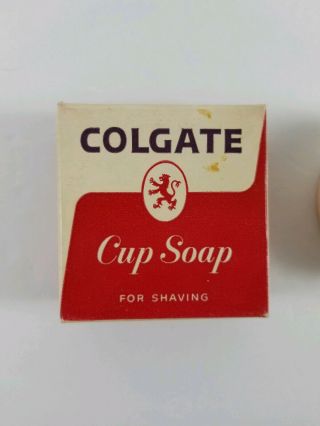 Vintage Colgate Shaving Cup Soap Box Vintage Advertisement Made in USA 1.  25 oz 4