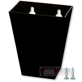 Tall Black Plastic Cap Catcher For Starr X Bottle Openers Wall Mounted,  Screws