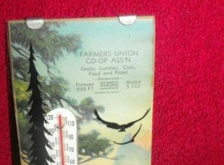 Vintage Silhouette Picture Advertising Thermometer Nickerson Hooper Nebraska 2