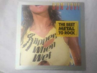 Bon Jovi Slippery When Wet Vinyl Lp Record 1986 Polygram 830 264 Ex,