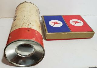 Vintage Mobil Oil Pegasus Mobilcote S Spray Can & Playing Cards 4
