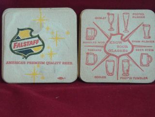 2 Vtg 1974 Schlitz Beer Paper Hats 28 Falstaff Paper Coasters 1970 ' s 3