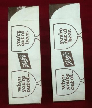 2 Vtg 1974 Schlitz Beer Paper Hats 28 Falstaff Paper Coasters 1970 ' s 4