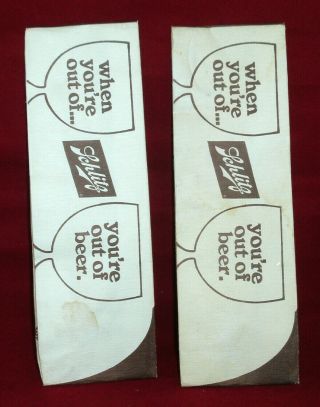 2 Vtg 1974 Schlitz Beer Paper Hats 28 Falstaff Paper Coasters 1970 ' s 5
